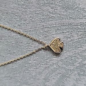 Silver KATE Spade Pendant Necklace With Glitter Center